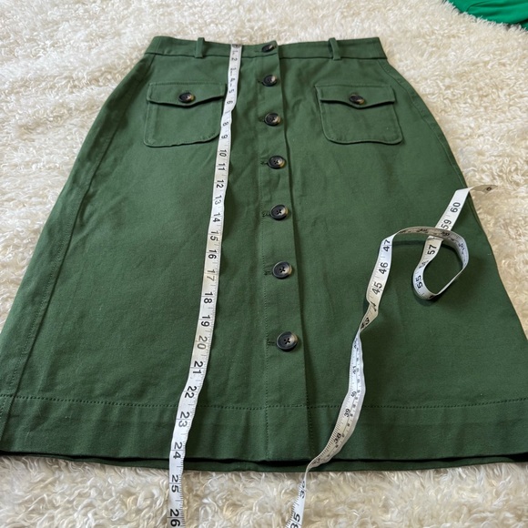 BODEN Utility Pocket Midi Skirt Green Size 6 - Picture 6 of 10